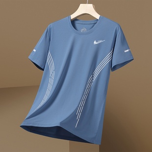 耐克顿冰丝短袖夏季男款休闲透气速干圆领t恤跑步运动健身上衣潮