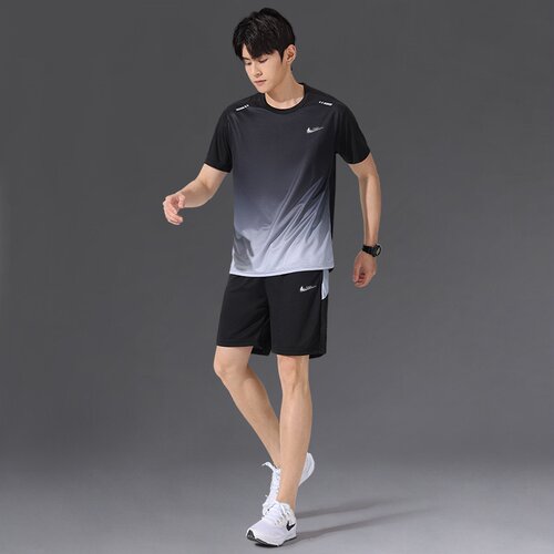 耐克顿运动套装男夏季跑步两件套