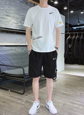 耐克顿男士夏季冰丝速干运动套装
