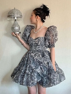 荷兰史迹~selkie ocean2023年春杏底玫瑰园蓬蓬在逃公主连衣裙女