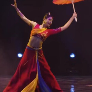 桃李杯古典舞艺考演出碧波清影舞蹈飘逸大摆裙傣族独舞剧目表演女