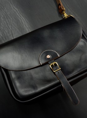 美国进口霍尔文horween CXL茶芯邮差包 RRL款美式复古