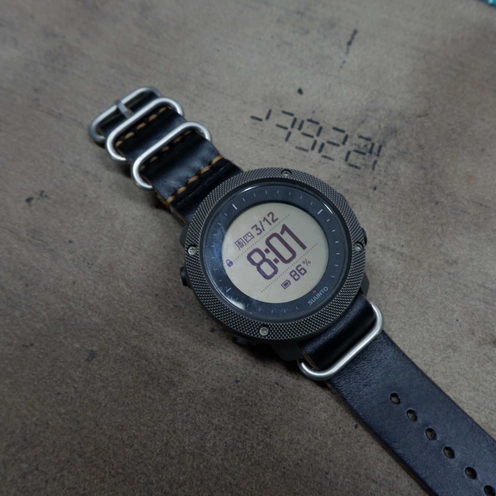 美国霍尔文马皮表带nato茶芯腰带