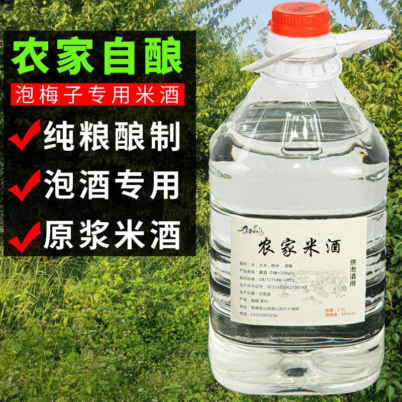 5斤诏安新鲜青梅果酒现摘鲜果梅子酒黄梅酒红梅农家自酿米酒40度
