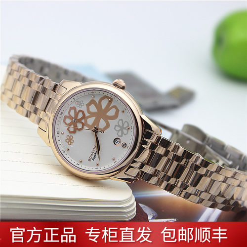 正品时尚女表休闲钢带防水手表