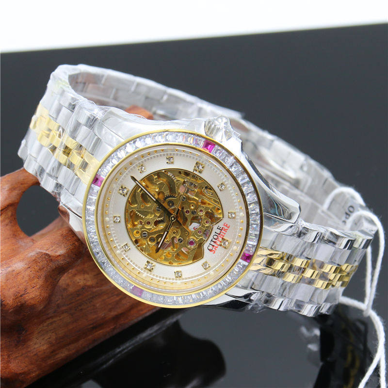 西腾精钢男表商务休闲手表陀飞轮