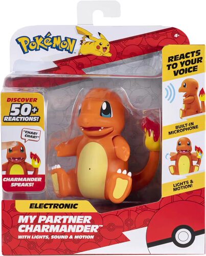 宝可梦POKEMON 宠物小精灵 正版小火龙 触控声光玩偶互动陪伴公仔