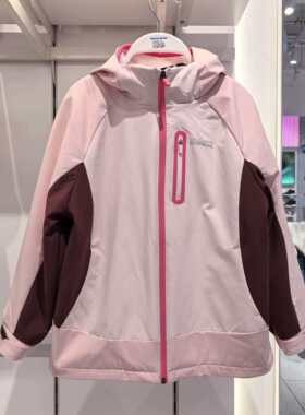 斯凯奇儿童26春季新款女童运动冲锋衣+摇粒绒三合一外套 P126G004