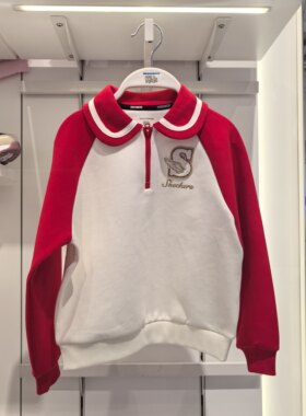 斯凯奇儿童2026春季新款女童新年系列时尚百搭运动卫衣L126G017