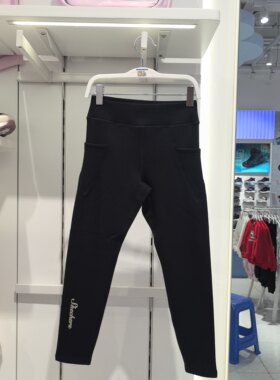 斯凯奇儿童26春季新款女裤时尚百搭薄绒运动打底裤紧身裤L126G024