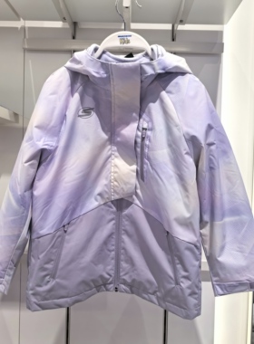 斯凯奇儿童2025新款冬季新款女童中大童三合一冲锋衣外套P425G004