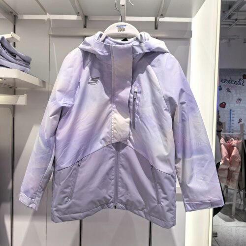 斯凯奇儿童2025新款冬季新款女童中大童三合一冲锋衣外套P425G004