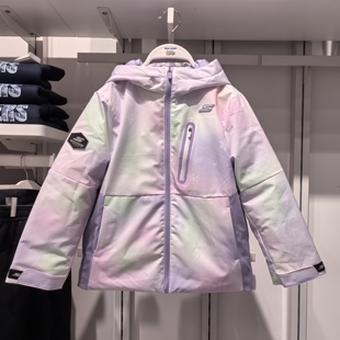 斯凯奇儿童25冬季 羽绒服三合一外套P425G028 新女童保暖连帽外套