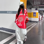 童装 子hiohop新年春节演出服套装 潮酷男女儿童嘻哈长袖 街舞T恤裤