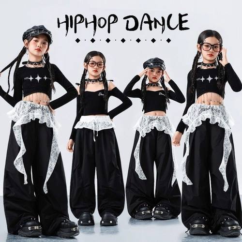 爵士舞女童服装儿童舞蹈jazz走秀潮服hiphop演出服女团甜酷表演服
