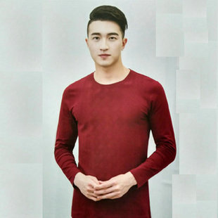 逸如枫男士圆领中厚无缝美体内衣紧身中腰保暖秋衣裤套装8501