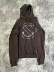 Independent Number (N)Ine Style Emblem Shield Hoodie Red-Brown Shield Hooded Sweatshirt