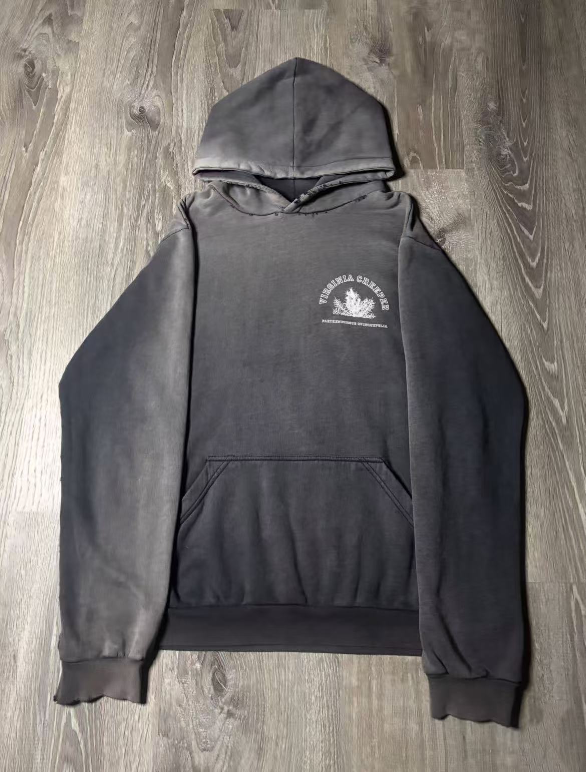 thumbnail for Independent Raf Simons AW02 VC Logo Hoodie logo washed hooded pullover sweatshirt