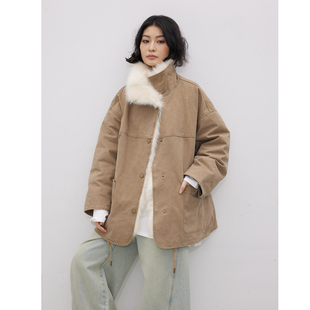 酷飒工装风可脱卸狐狸毛连襟领90白鹅绒派克服冬丨冒险家