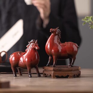 创意紫砂唐马茶宠摆件精品可养茶玩家用室内马年礼品茶玩茶台茶道