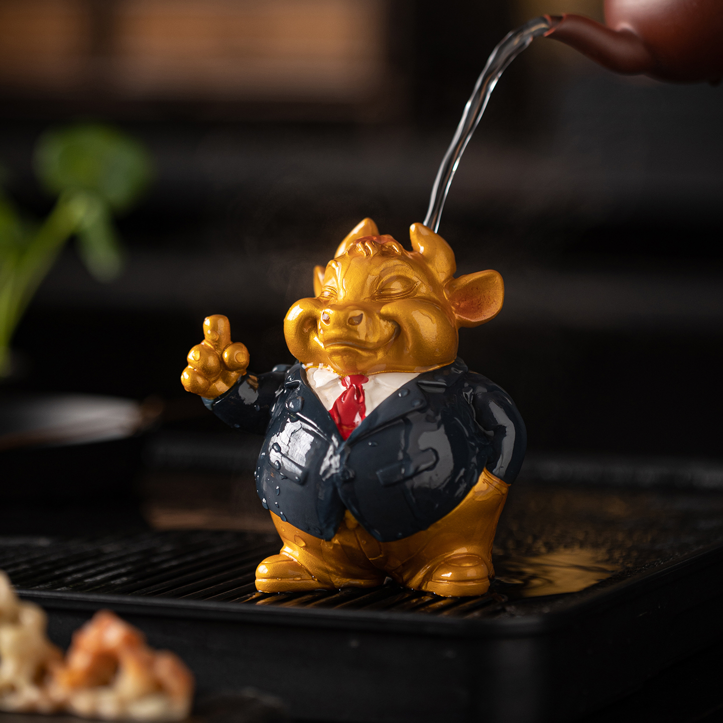 创意大吉变色茶宠摆件