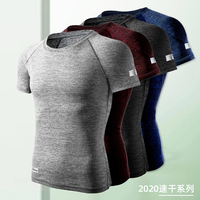 厂家批发春夏季男士速干上衣紧身弹力短袖T恤运动户外跑步健身服|ruв категории Мужская одежда, футболка - от Buy2taobao.com для оказания профессиональной услуги покупки агента Taobao
