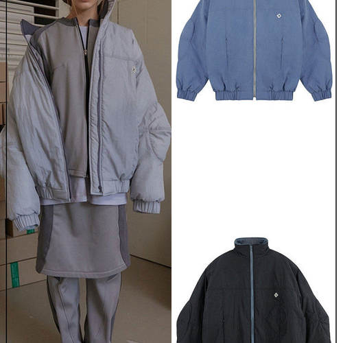 棉服冬季新款尼龙拉链夹克外套女