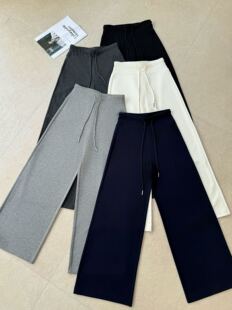 韩范LY26春夏品质新款 女560 时髦显瘦百搭高腰直筒阔腿休闲裤