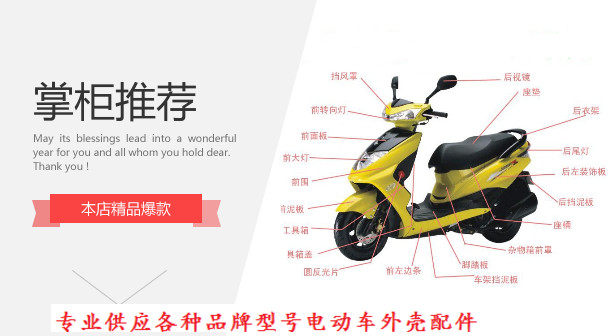 大环聚丰聚英爱玛力鹰雅迪豪战台铃铃战电动车外壳塑件配件前脸