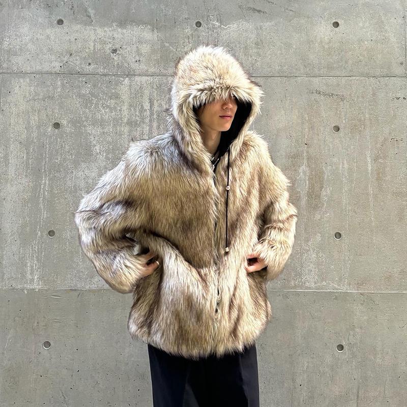 OPENY辣妹御姐男女皮草外套上衣