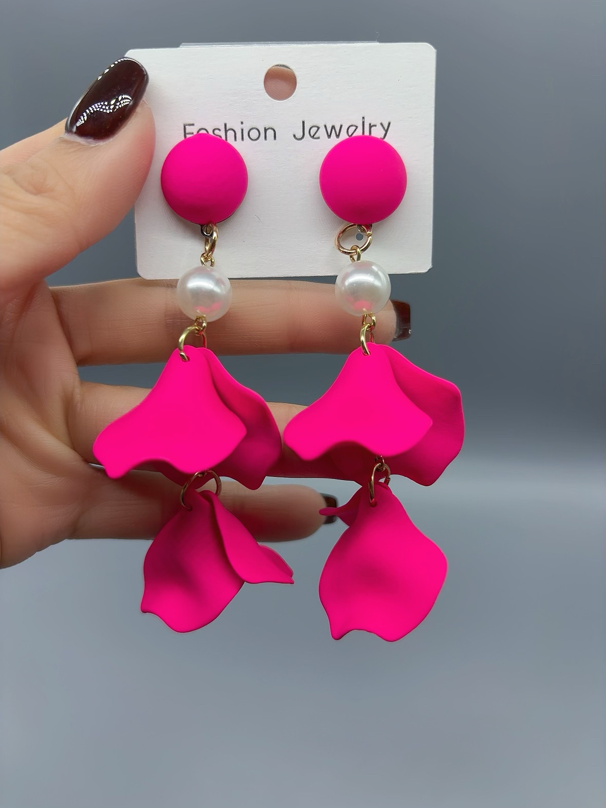 春夏超仙白色花瓣流苏耳坠耳环法式轻奢高级感耳钉小众度假风耳饰