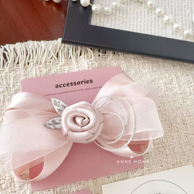 ANNEHOME 公主发饰大蝴蝶结进口料儿童发箍宝宝发夹婴儿发带发卡