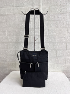 外贸尾货出口美国baggallini男女单肩包防水尼龙布多层拉链斜挎包