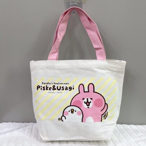 外贸尾货出日本可爱卡通帆布包手提包便携学生高颜值简约手提袋