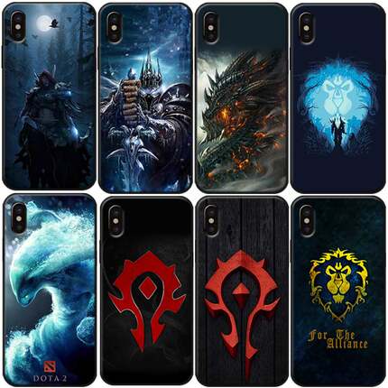 适用6壳手机定制12全包iPhone7/8硅胶plus软WOW魔兽世界潮男