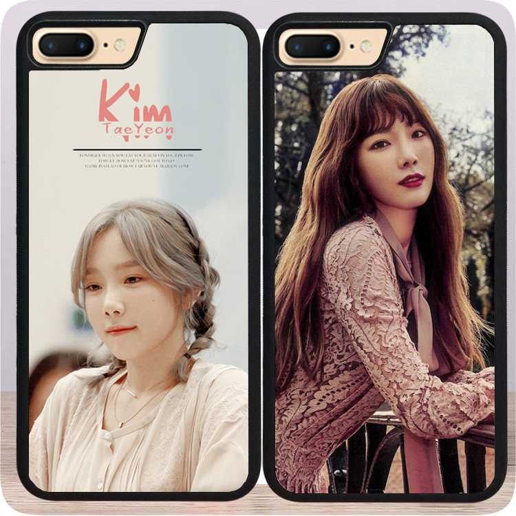 金泰妍/少女时代iphone8plus手机壳玻璃边框XSE保护套7plus适用12