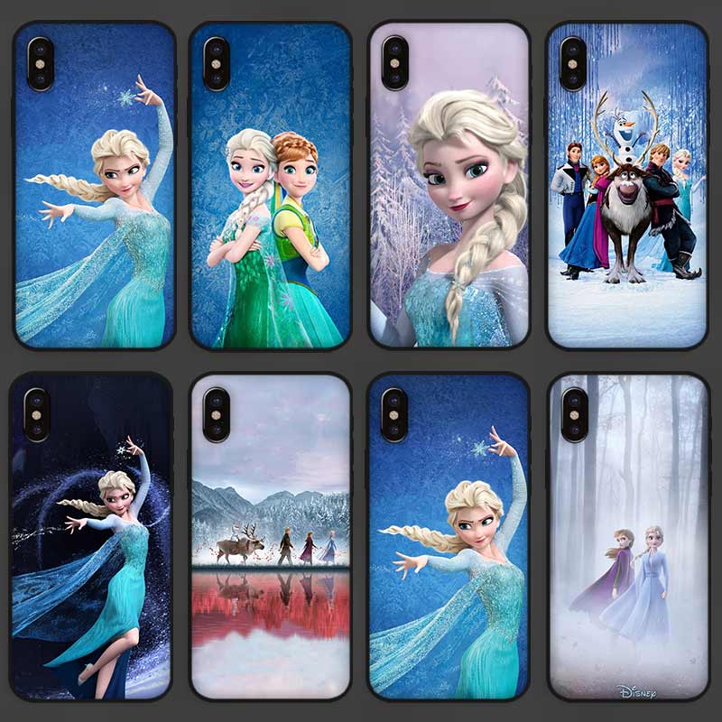 适用6手机壳12磨砂iPhone7/8硅胶plus软套冰雪奇缘艾莎安娜女