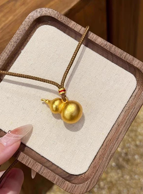 新中式金色葫芦项链女复古精致