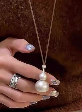 古法磨砂葫芦福禄项链女新中式