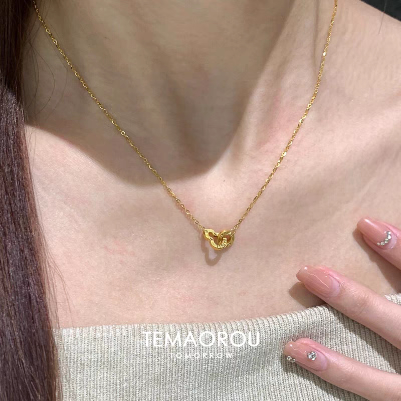 金葫芦跑环吊坠项链女新中式轻奢小众高级感锁骨链复古高颜值颈链