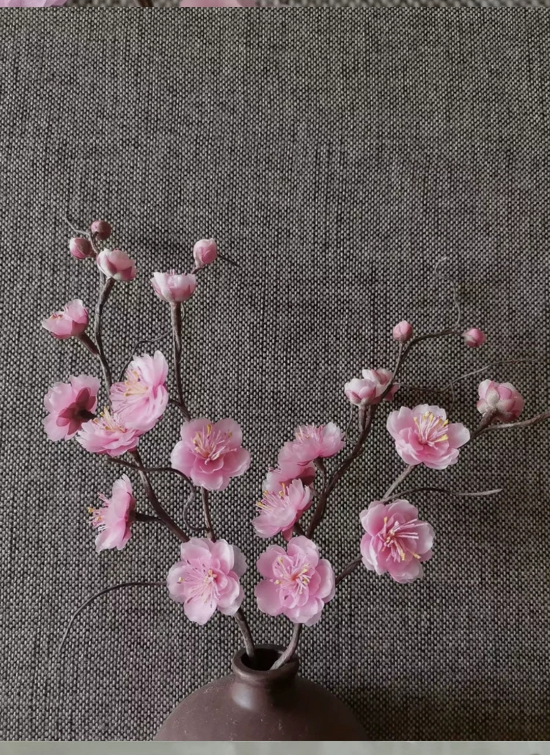 桃花插花仿真花单朵花