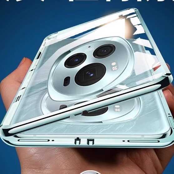 适用荣耀Magic6手机壳全包玻璃magic6pro新款防摔防窥磁吸至臻版魔术6透明双面外壳新品保时捷保护套男士女潮