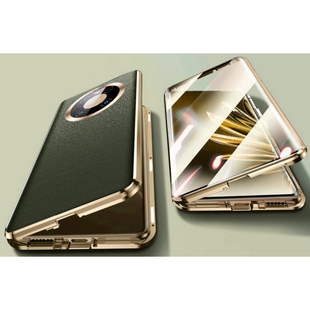 素皮镜头膜全包mate40双面玻璃磁吸卡扣鼎桥m40男女高级感硬壳保护套 适用华为mate40pro手机壳新款 全覆盖