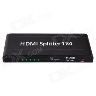 HDMI分配器1进4出一分二线4k高清监控视频3D电视机电脑显示分屏器