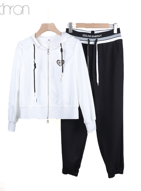 33JH220春秋新款时尚韩版显瘦休闲运动两件套套装