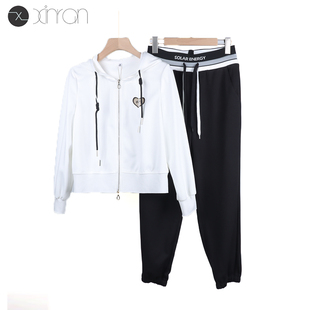 33JH220春秋新款时尚韩版显瘦休闲运动两件套套装