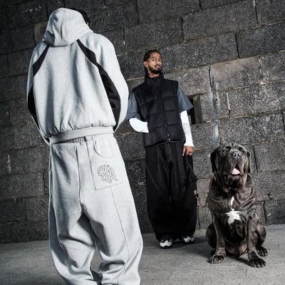 Mertra卫衣发泡印花运动服高街男女开衫连帽外套休闲长裤套装