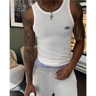 Corteiz罗纹背心修身透气欧美恶魔岛UKDRIPDRILL街头潮流美式