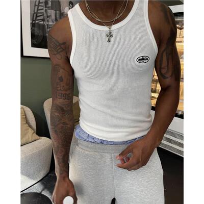 Corteiz罗纹背心修身透气欧美恶魔岛UKDRIPDRILL街头潮流美式