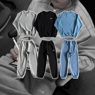 Corteiz卫衣加绒拉链外套套装欧美UKDRIPDRILL嘻哈说唱街头